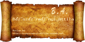 Böszörményi Attila névjegykártya