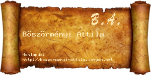 Böszörményi Attila névjegykártya